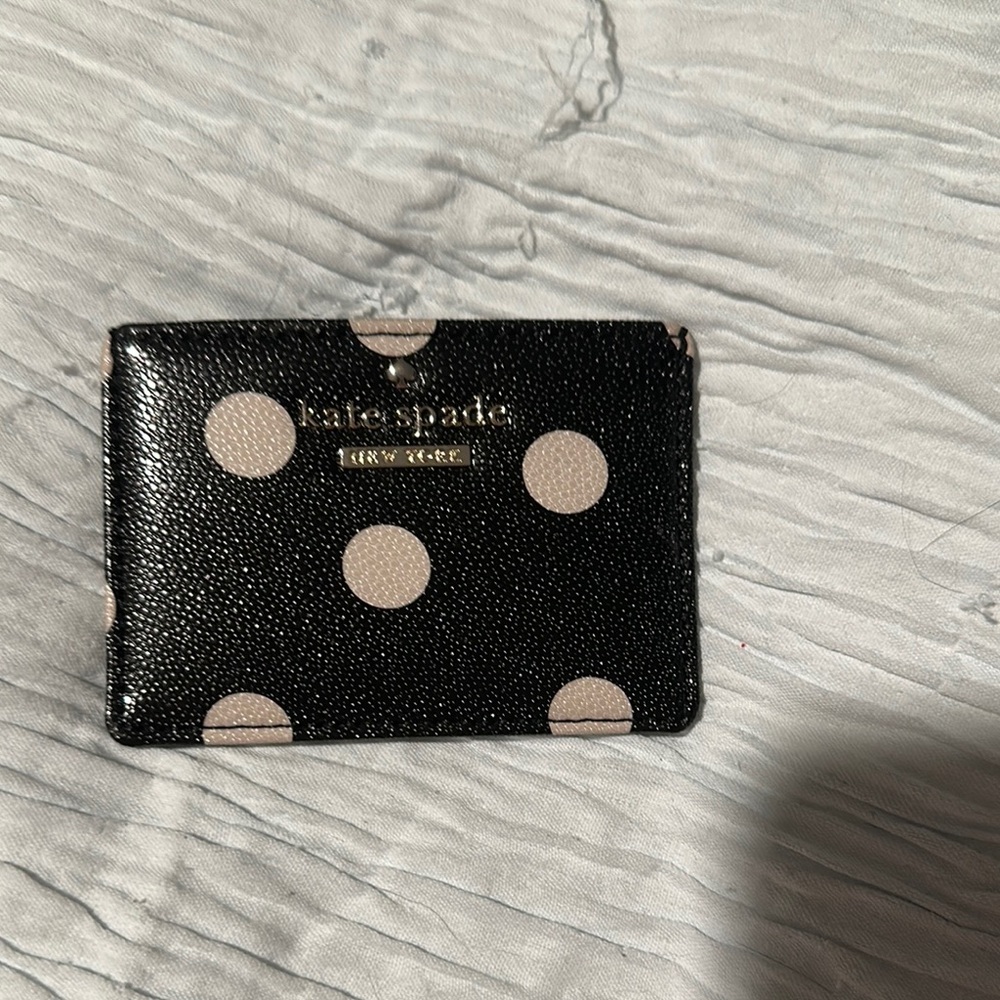 Kate Spade Black and Cream Polka Dot Wallet